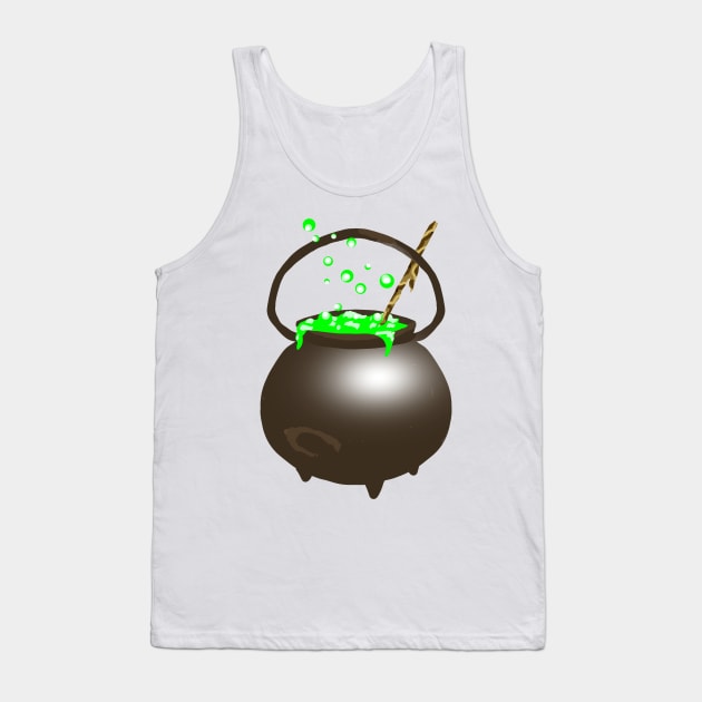 Black cauldron and magic soup Tank Top by Amalus-files